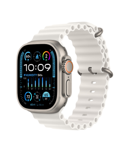 Apple Watch Ultra 2 GPS + Cellular, 49mm Titanium Case with White Ocean Band